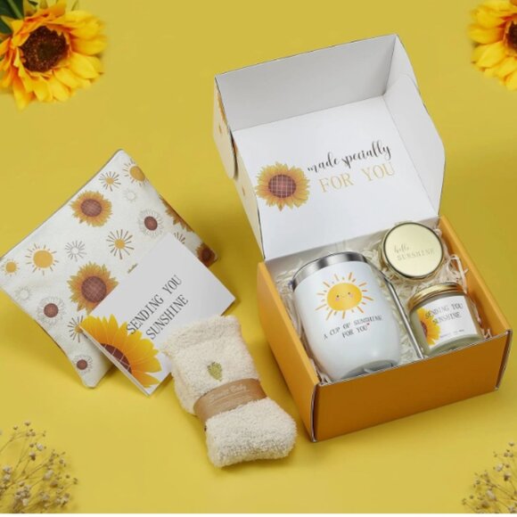 CUSTOM SUNFLOWER BIRTHDAY GIFT SET